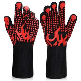 Aramid Oven Gloves Manufacturer - 932F Heat Resistant Silicone Shell Kitchen