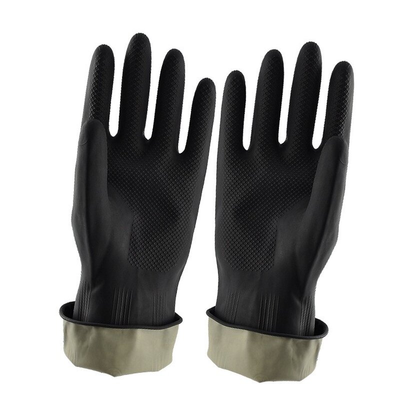 Latex Rubber Hand Gloves Manufacturer - Cheap Industrial Waterproof Dishwashing Household Cleaning Protective Safety Black Long
