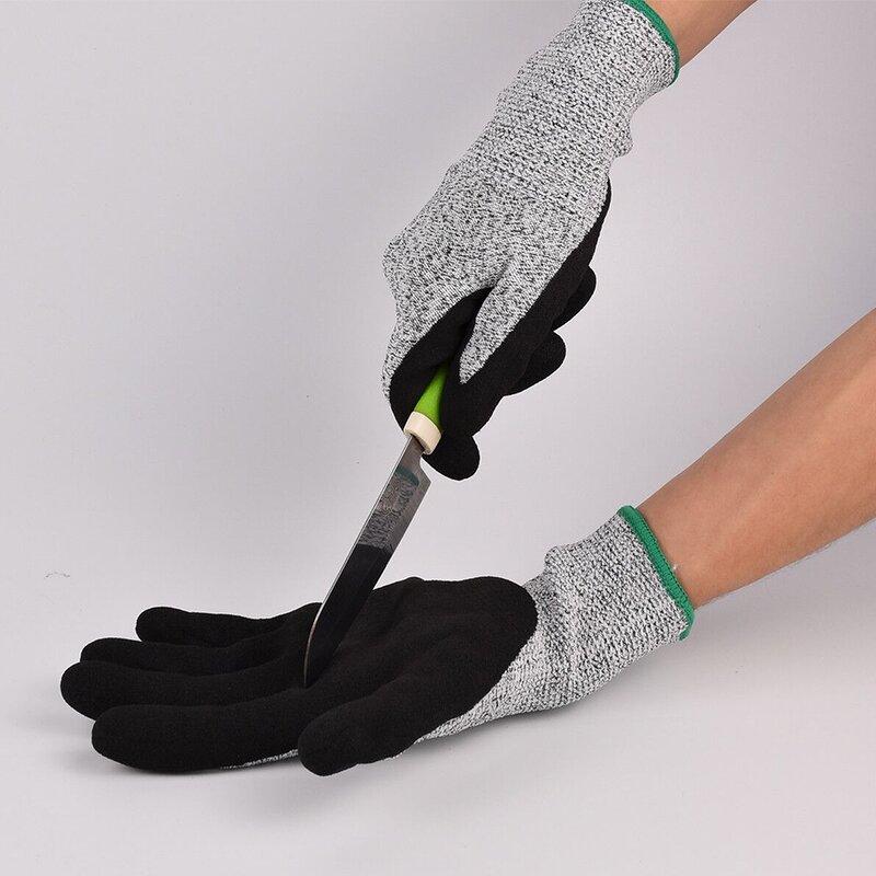HPPE Cut Resistant Gloves Manufacturer - Great Grip EN388 4544 Level 5 Work Safety Anti Cut Sandy Nitrile Coated Hand