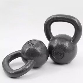 Cast Iron Kettlebell Manufacturer - High Quality Solid Finish Wide Handle Grip Weight Training for Home Workout Gym Fitness 6-20KG