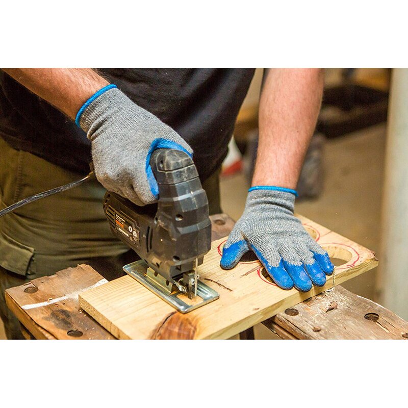 Cotton Latex Work Gloves Manufacturer - Wholesale 10 Gauge Safety Wood Working Fishing Garden Grip Power Construction