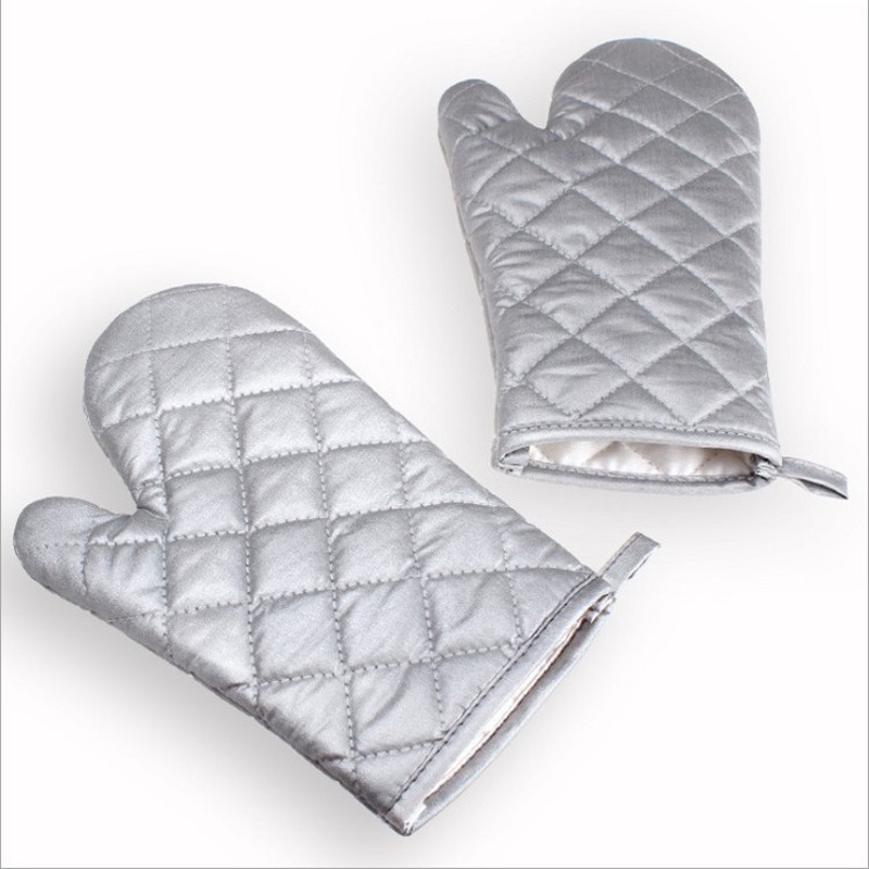 Waterproof Oven Mittens Manufacturer - Silver Coating Heat Resistant Microwave BBQ Baking Price Precio De Guantes Para Hornear
