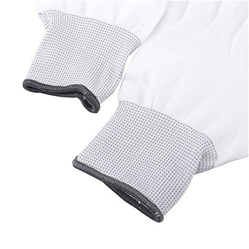 PU Coated Work Gloves Manufacturer - Factory Price Waterproof White Grey Nylon Knitted Polyurethane Industry Safety