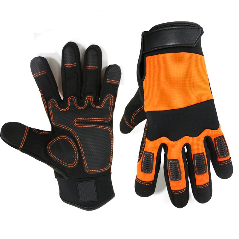 Auto Mechanic Work Safety Gloves Manufacturer - XL for Belaying and Abseiling Best Crack Climbing Rappelling Black