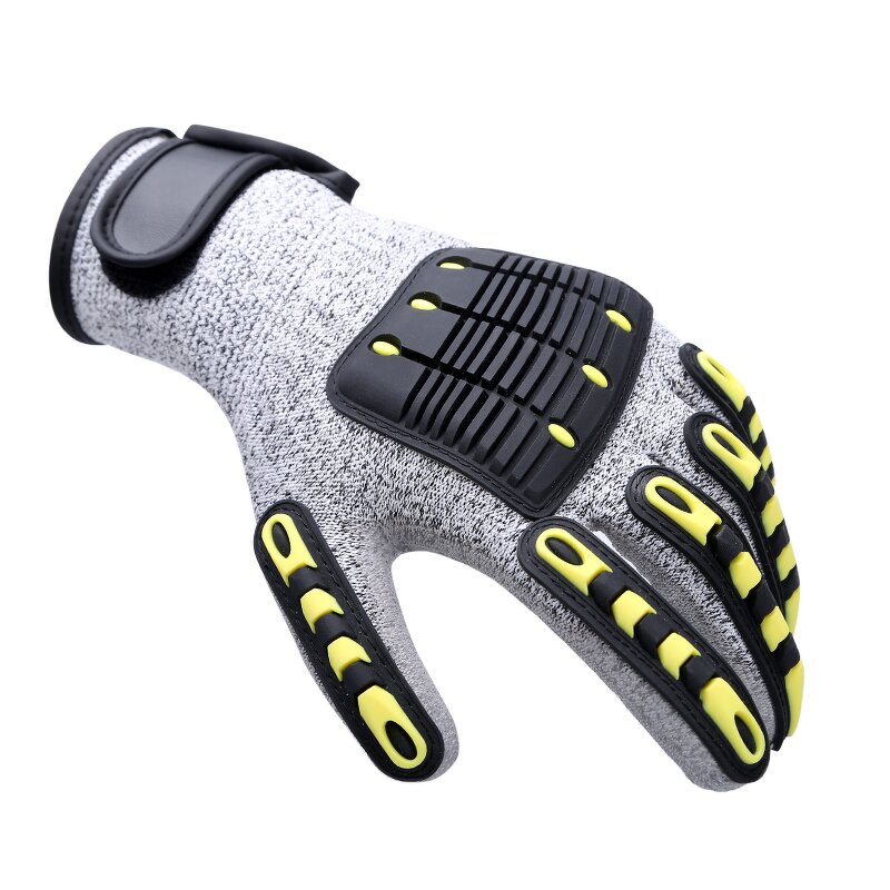 High Impact Rope Rescue Work Gloves Manufacturer - Good Quality Mechanic Antivibration Knuckle Protect