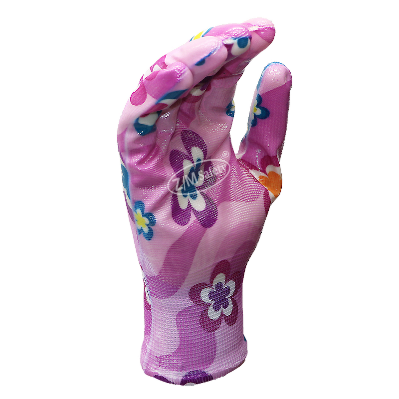 Polyester Liner Nitrile Coated Gardening Gloves Manufacturer - Ladies Gardening Work