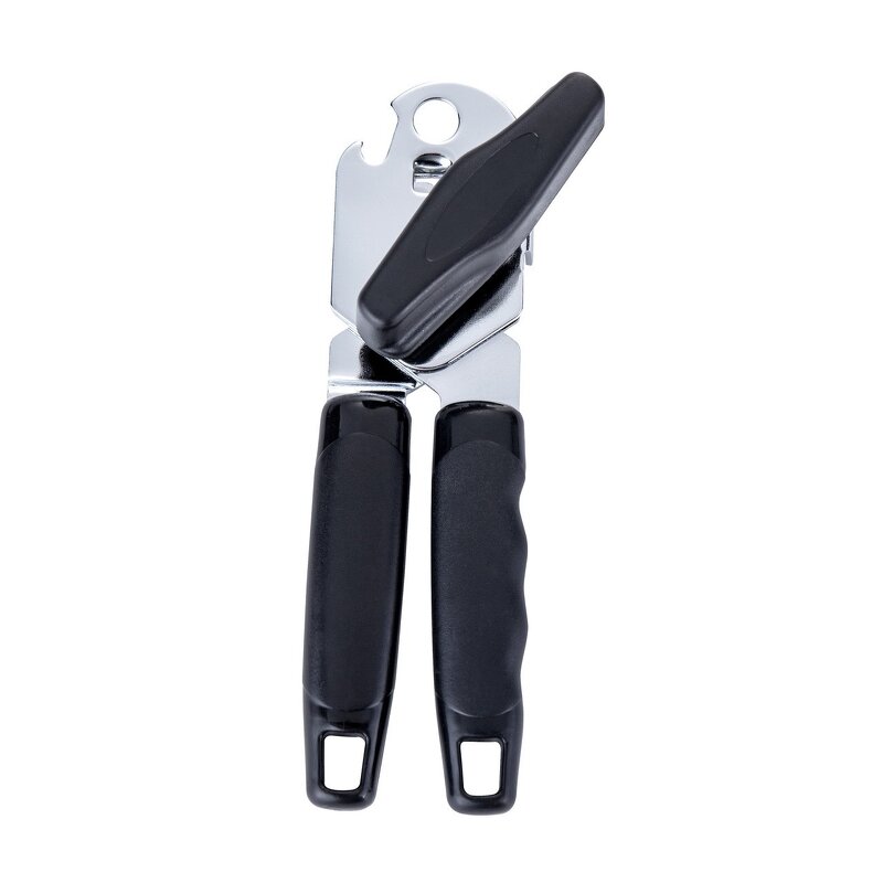 Stainless Steel Hand Held Can Opener Manufacturer - Durable Good Grip Black Bottle Cap Opener