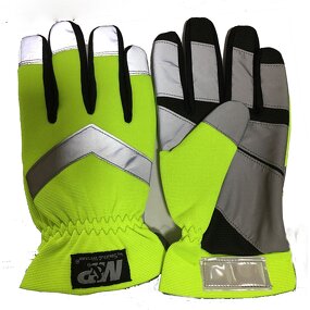 Reflective Safety Work Mechanic Gloves Manufacturer - High Visibility Traffic Anti-Vibration Impact Custom Logo Breathable