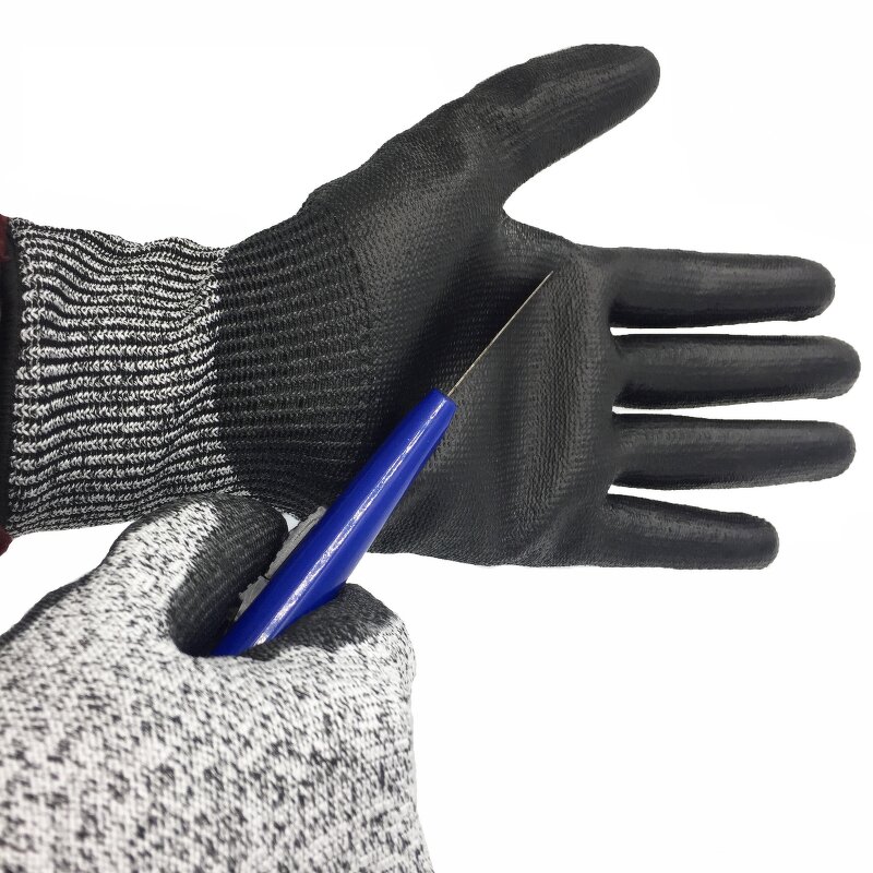 Cut Resistant Anti-cut Gloves Manufacturer - Level 5 PU Coated Industrial Safety Work