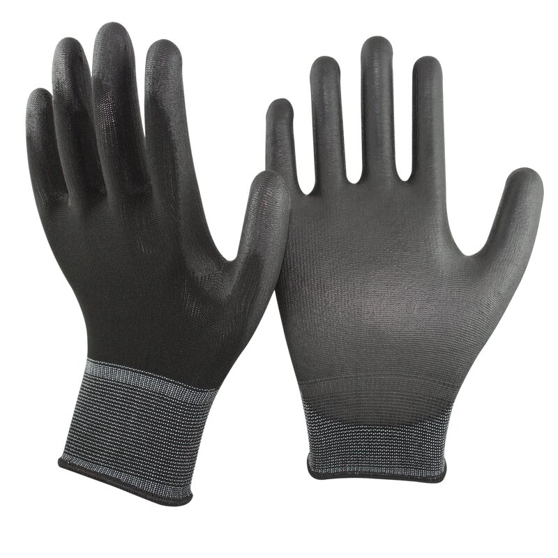 Breathable Metal Detecting Gloves Manufacturer - HY PU Palm Coated Finger Sensitivity