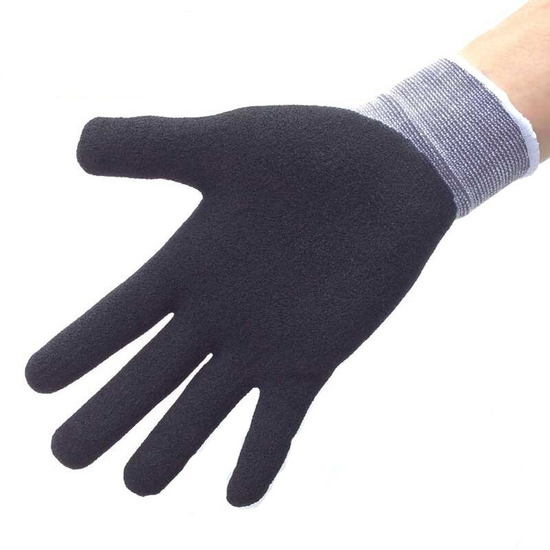 Nitrile Dipped Gloves Manufacturer - 15 Gauge Nylon Spandex Liner Palm Sandy Finish for Construction