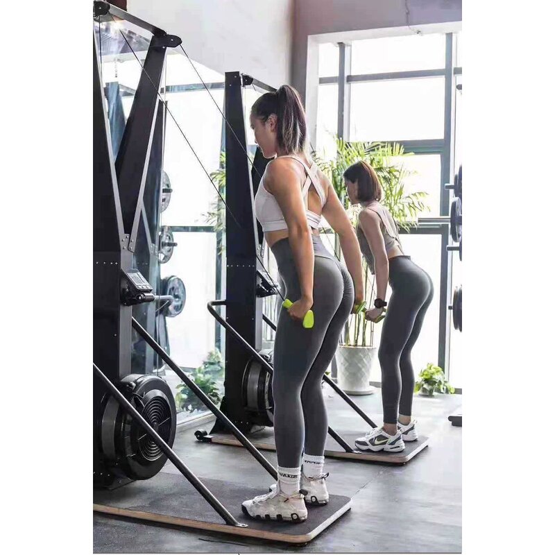 Ski Erg Machine Manufacturer - Black Indoor Strength Training Home Fitness Gym Aerobic Wind Resistance with LED Display