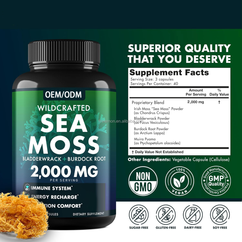 Sea Moss Capsules Factory - OEM Immunity Gut Health