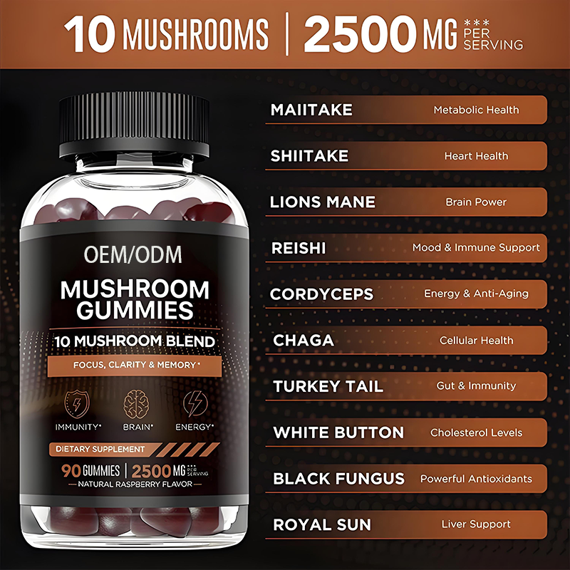 Mushroom Extract Gummies Factory - Quality Raw Material Customised