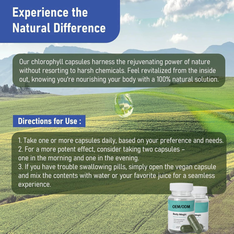 Chlorophyll Capsules Manufacturer - OEM Body Odour Control