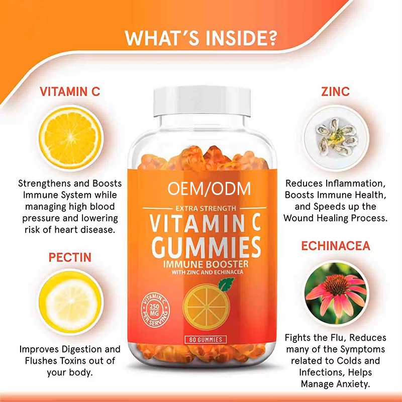 Bear Gummy Vitamins Supplier - OEM 60-Capsule Orange Flavor