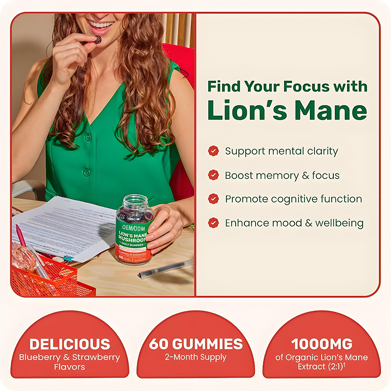 Lion's Mane Gummies Supplier - Natural Organic Cognitive