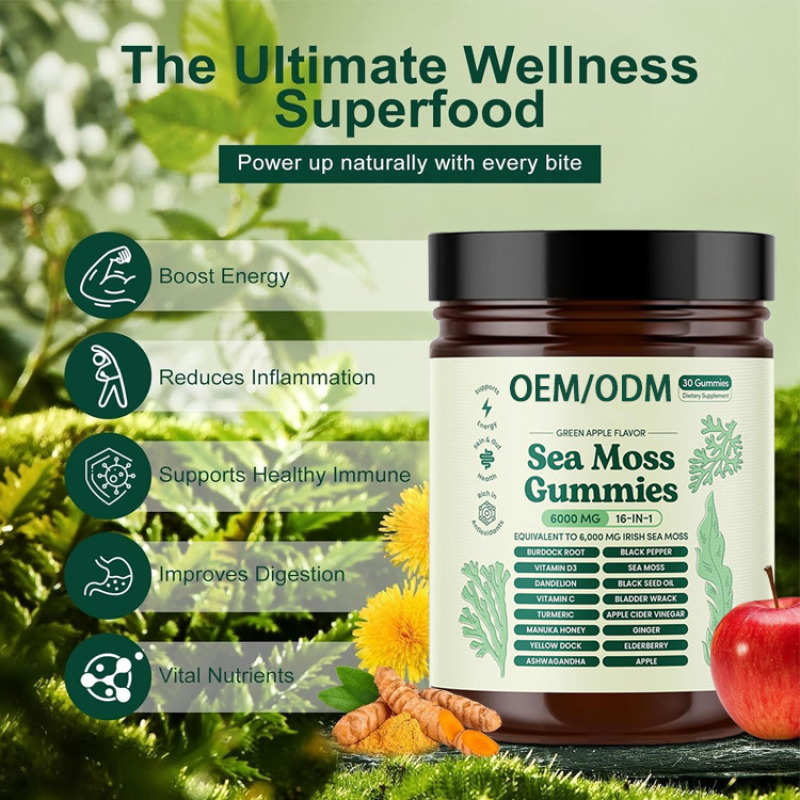 Irish Seamoss Gummies Supplier - OEM 16-in-1 Vitamins