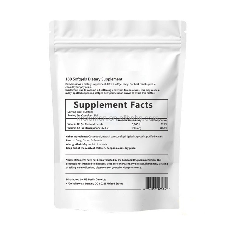 Vitamin D3 K2 Softgel Supplier - High Quality OEM