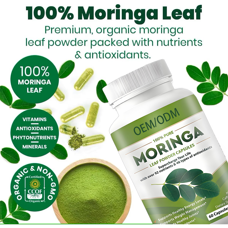 Moringa Leaf Capsules Supplier - 100% Pure Natural Organic