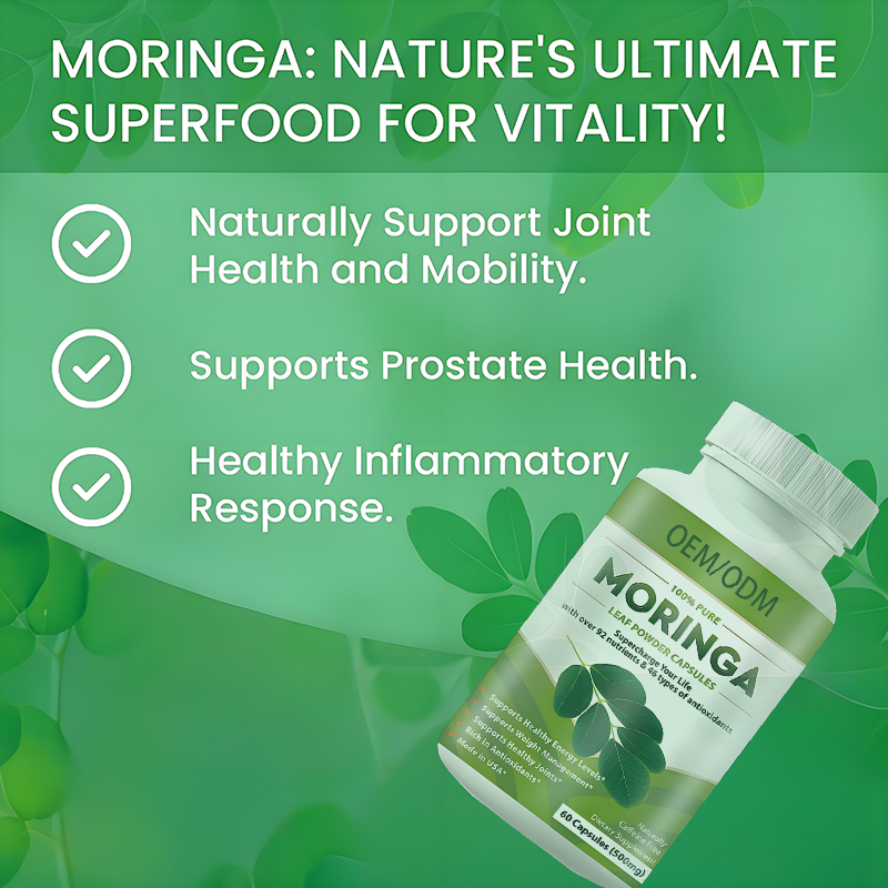Moringa Powder Capsules Factory - Organic Antioxidant Immune