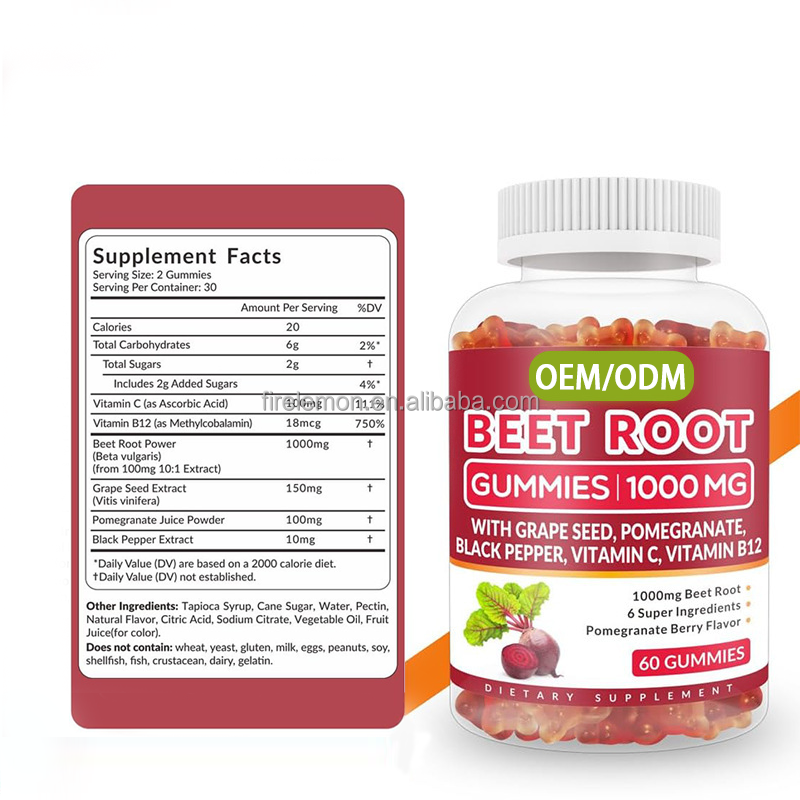 Beetroot Gummies Manufacturer - Organic Sugar-Free Nitric Oxide