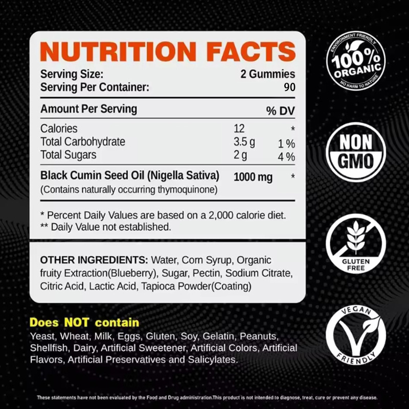 Black Seed Oil Gummies Manufacturer - Organic Immune Skin