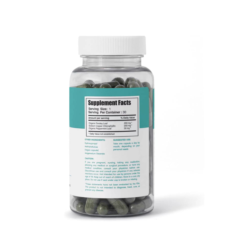 Chlorophyll Capsules Manufacturer - OEM Body Odour Control