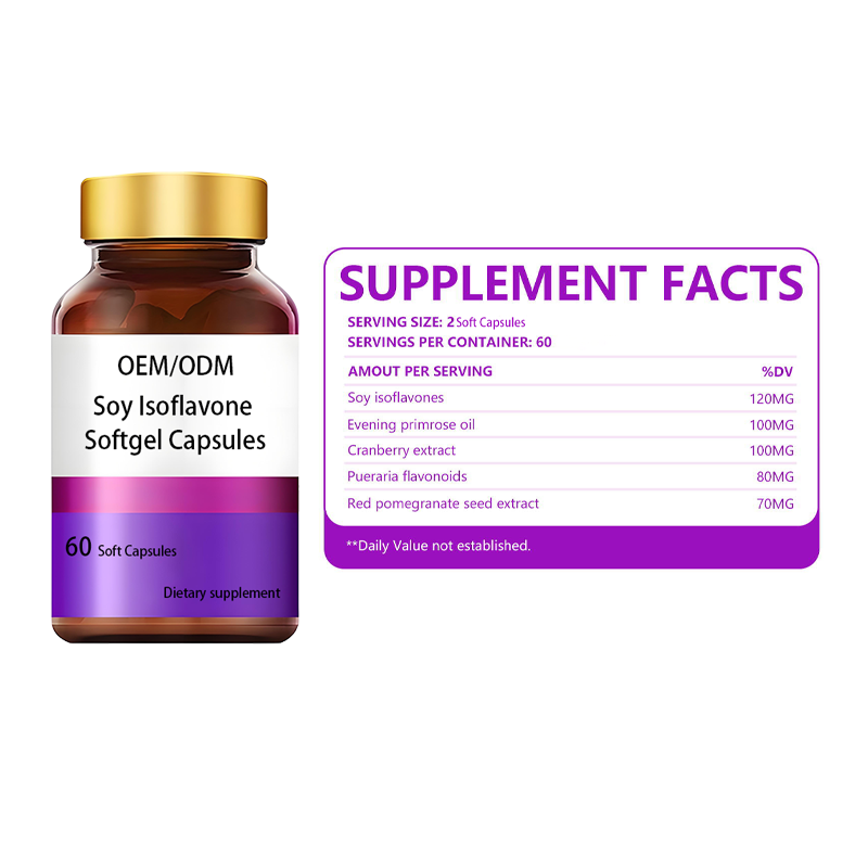 Soy Isoflavones Capsules Factory - OEM 60 Capsules Non-GMO