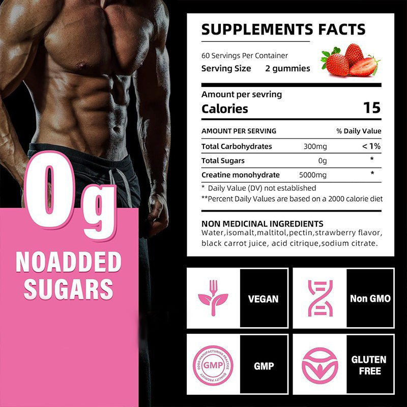 Creatine Monohydrate Gummies Factory - OEM Pre-Workout Energy