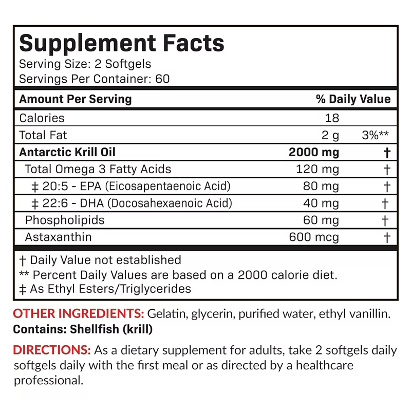 Krill Oil Supplements Supplier - OEM High Quality 2000mg