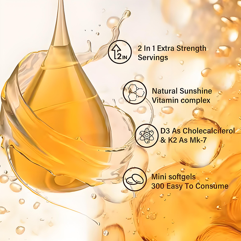 Vitamin D3 K2 Capsules Manufacturer - OEM/ODM 2-in-1 Formula