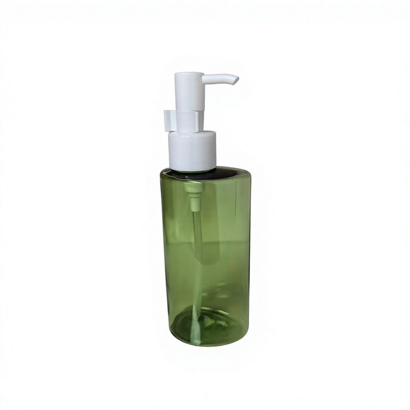 Facial Cleanser Plastic Bottle Manufacturer - Green White 150ml for Essential Oil Shampoo Lotion with Screw Cap