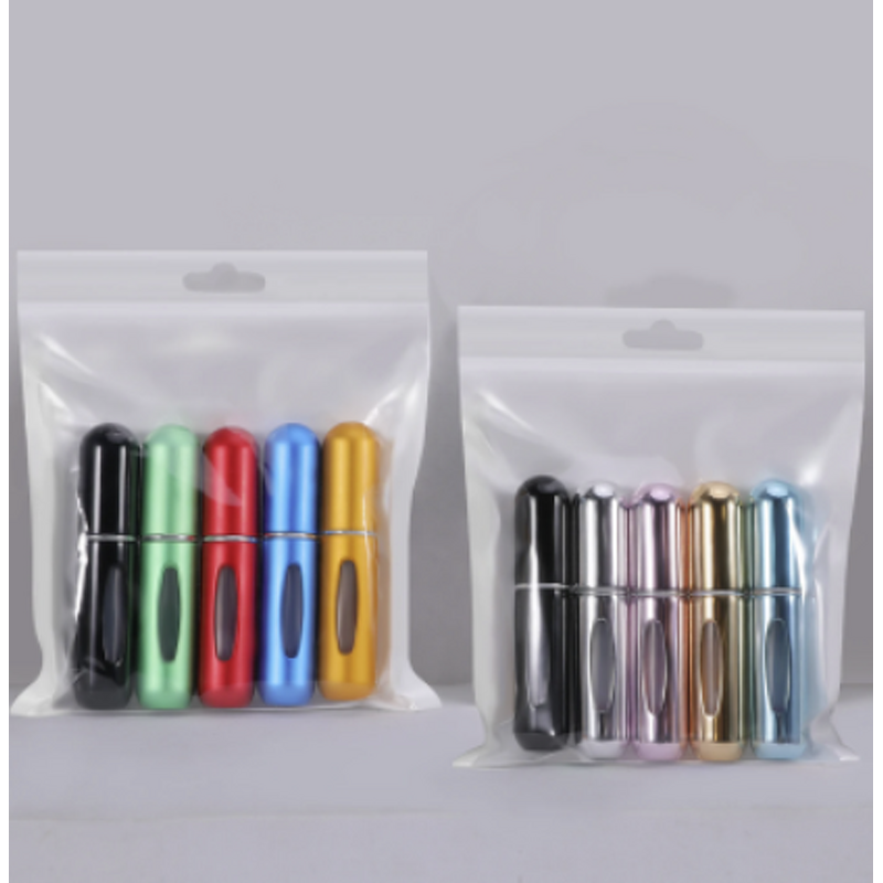 Perfume Spray Container Manufacturer - 5pcs Refillable Small Vials Top Quality Aluminum Bottle Empty for Travel