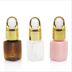 Glass Dropper Bottle Manufacturer - 10ml Square Electrochemical Aluminum for Essential Oil Small Sample Cosmetic