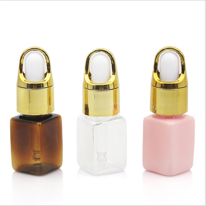 Glass Dropper Bottle Manufacturer - 10ml Square Electrochemical Aluminum for Essential Oil Small Sample Cosmetic