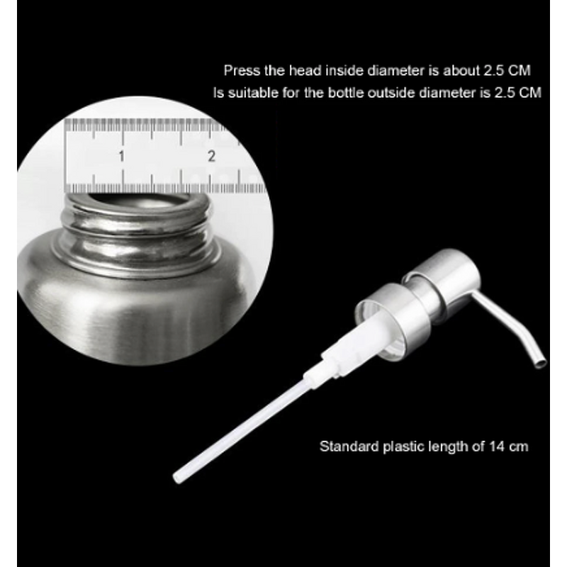 Soap Dispenser Bottle Manufacturer - Stainless Steel Kitchen Tool with Press Head for Liquid Pump Accessories