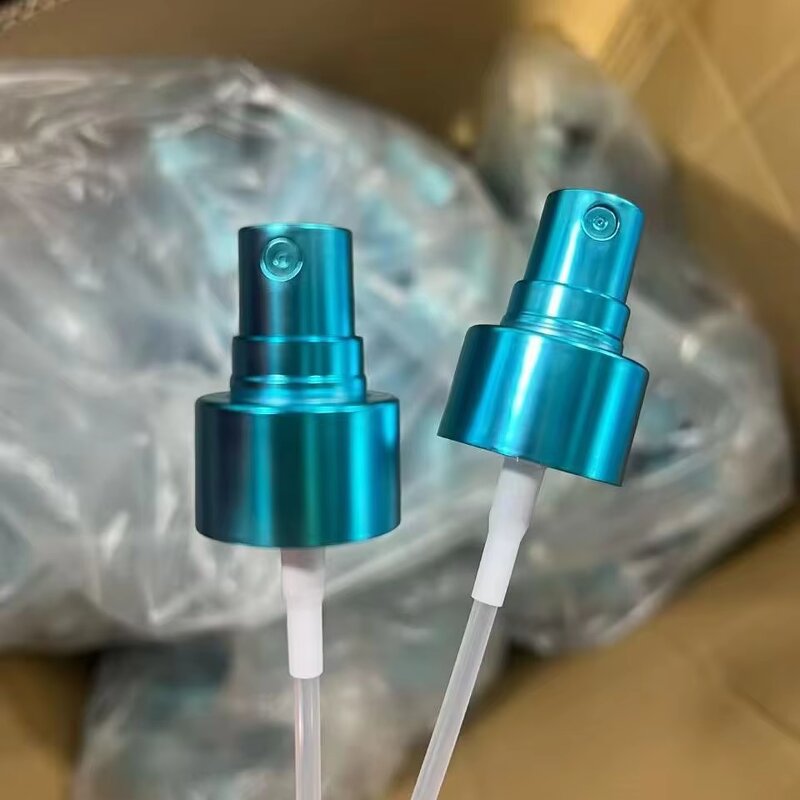 Cosmetic Plastic Bottle Manufacturer - Green with Aluminum Sprayer Pump
