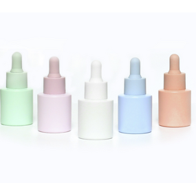 Cosmetic Glass Bottle Manufacturer - 20ml Straight Round Flat Shoulder for Liquid Packaging Empty Essence Dropper