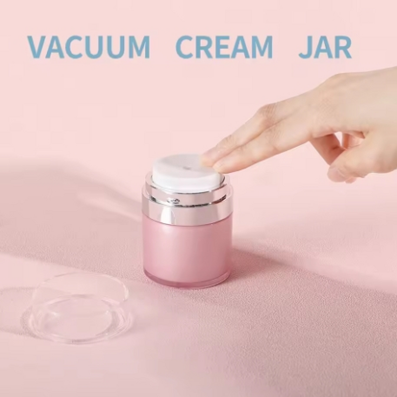 Airless Pump Jar Manufacturer - 15/30ml Pink Empty Acrylic Vacuum Portable Cosmetic for Makeup
