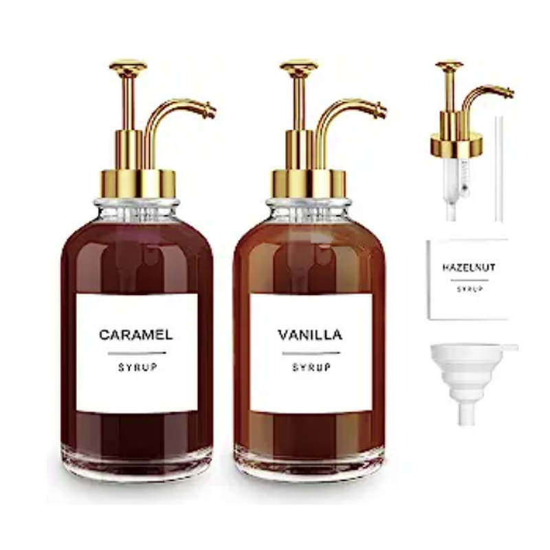 Coffee Syrup Dispenser Manufacturer - Coffee Syrup Bottles with 304 Stainless-Steel Pump