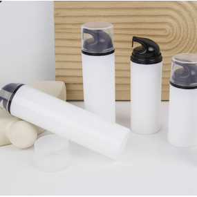 Body Lotion Pump Bottle Manufacturer - Hot Sale 50ml White Plastic Customized for Clear Cap Empty Airless Vacuum