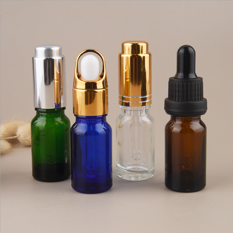 Essential Oil Bottle Manufacturer - 10ml Flower Basket Cover Glass Press with Anti-theft Cover Dropper