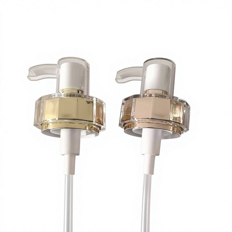 Lotion Bottle Manufacturer - Luxury Gold Pump Spray White Acrylic with Screw Cap Aluminium-Plastic Elegant Cosmetic