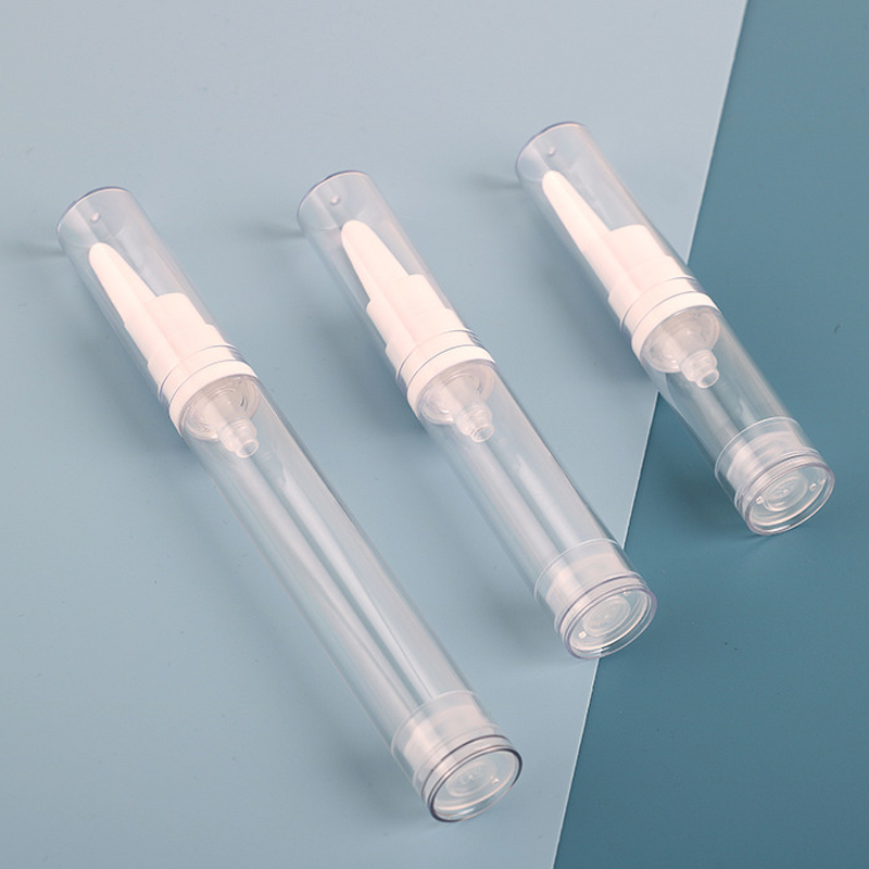 Vacuum Eye Cream Bottle Manufacturer - 10ml Transparent Pressed for Essence Lotion 15ml Cosmetic Thin Tube