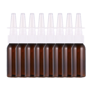 Nasal Spray Bottle Manufacturer - Round Shoulder Brown Glass Small Travel Mist