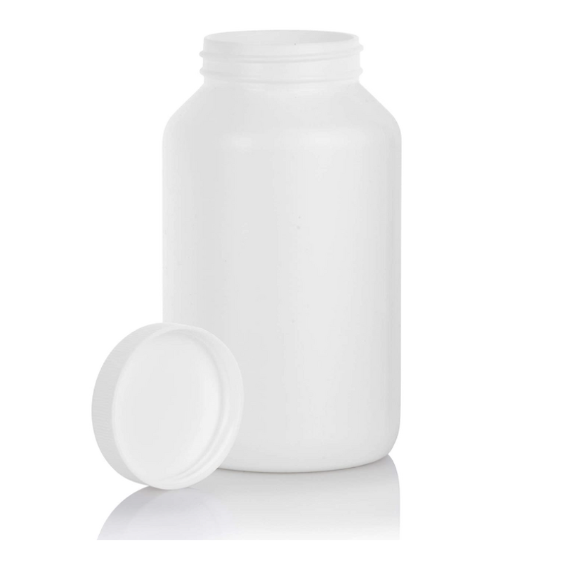 Packer Bottle Manufacturer - White HDPE 17 oz 6 Pack with Ribbed Lid for Storing Supplements Capsules Shampoo