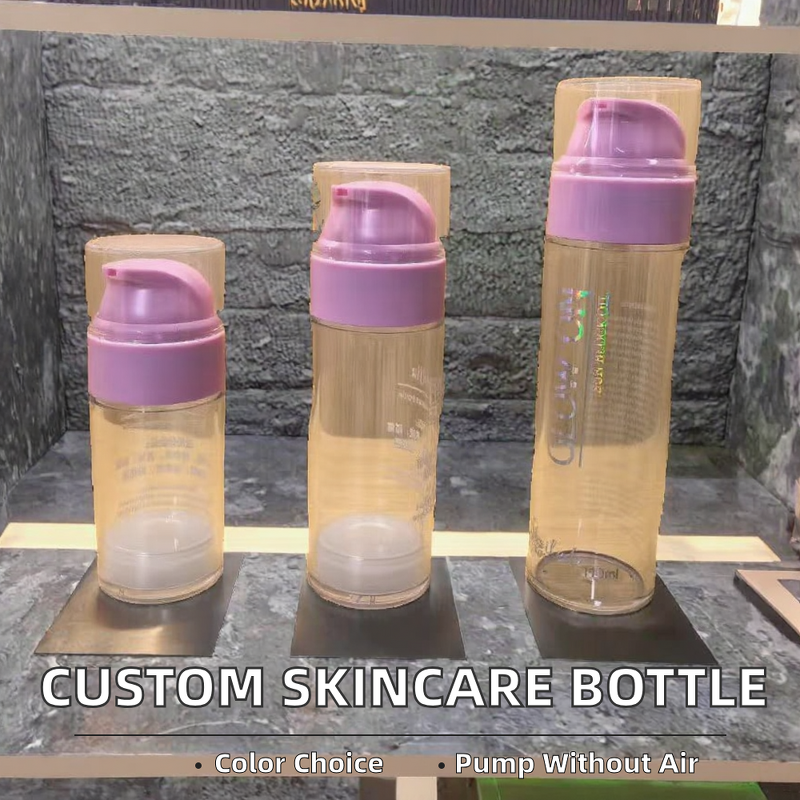 Airless Pump Cosmetic Bottle Manufacturer - Custom Logo 20-50ml PE PET for Facial Cleanser and Shampoo