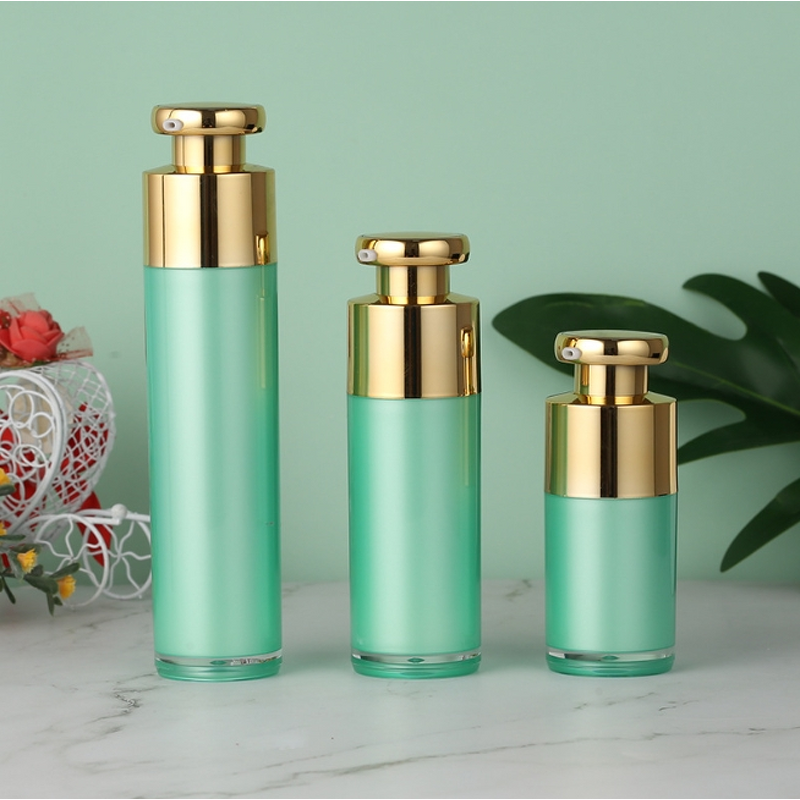 Cosmetic Airless Bottle Manufacturer - Gold High Quality PET Foam 30 50 100ml for Face Skin Care with Lotion Pump