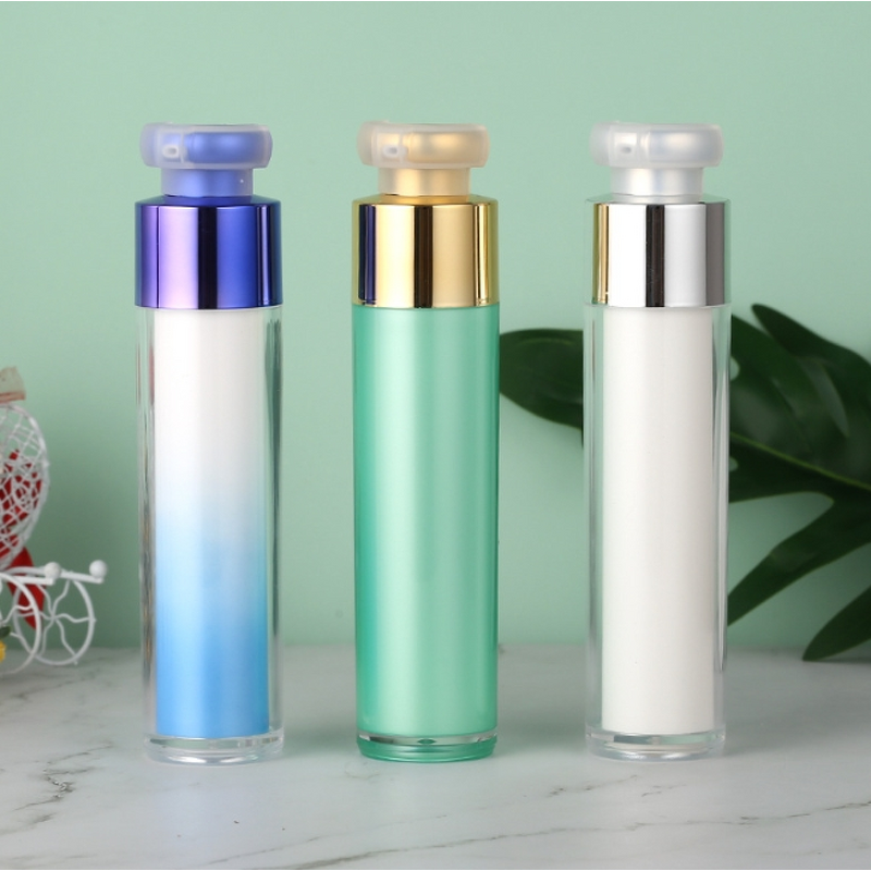 Cosmetic Airless Bottle Manufacturer - Gold High Quality PET Foam 30 50 100ml for Face Skin Care with Lotion Pump